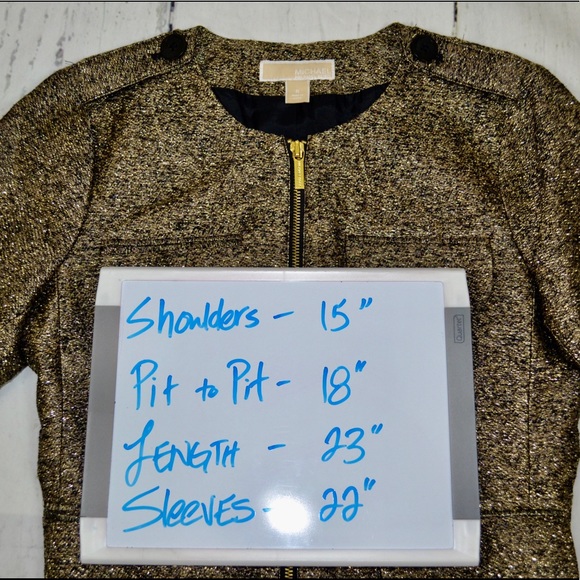 🤩Michael Kors🤩GOLD & BlK Killer Blazer - 6 - Picture 9 of 9